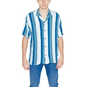 Jack Jones Blue Viscose Shortsleeve Men's Shirt